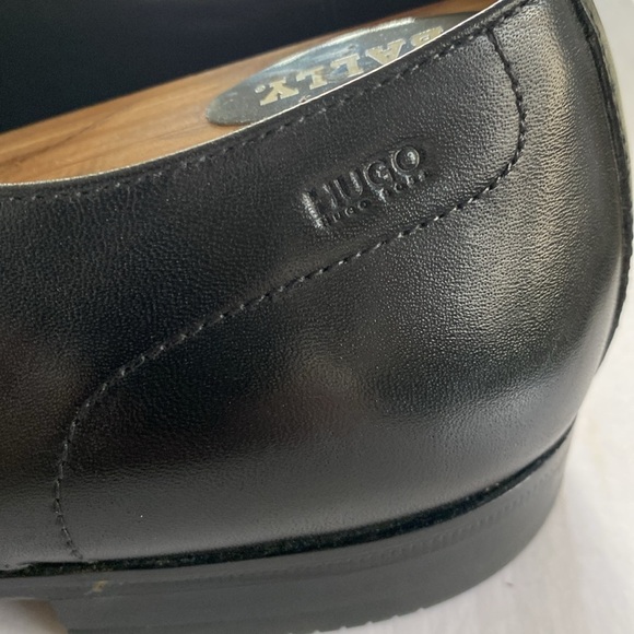 HUGO BOSS Men’s Black Smooth Leather Double Monk Strap Dress Shoes Size 10.5 US main image 4